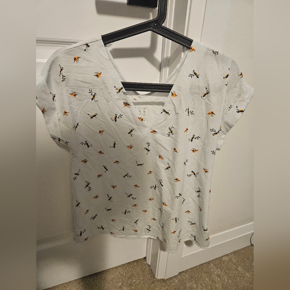 Floral Print V-Neck Women's Top
